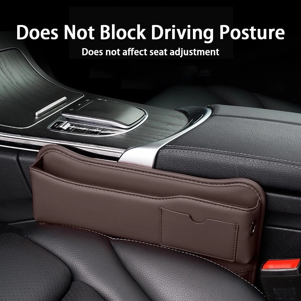 Car Seat Gap Storage Box for BMW X3M X3-M F97 2019 2020 2021 2022 2023 2024, Car Storage Box Seat Gap Storage Box Car Clamp Storage Bag Neat Car Supplies,Red-Driver's seat