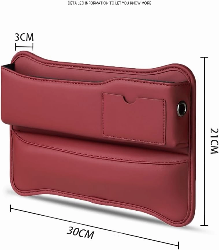 Car Seat Gap Storage Box for BMW X3M X3-M F97 2019 2020 2021 2022 2023 2024, Car Storage Box Seat Gap Storage Box Car Clamp Storage Bag Neat Car Supplies,Red-Driver's seat