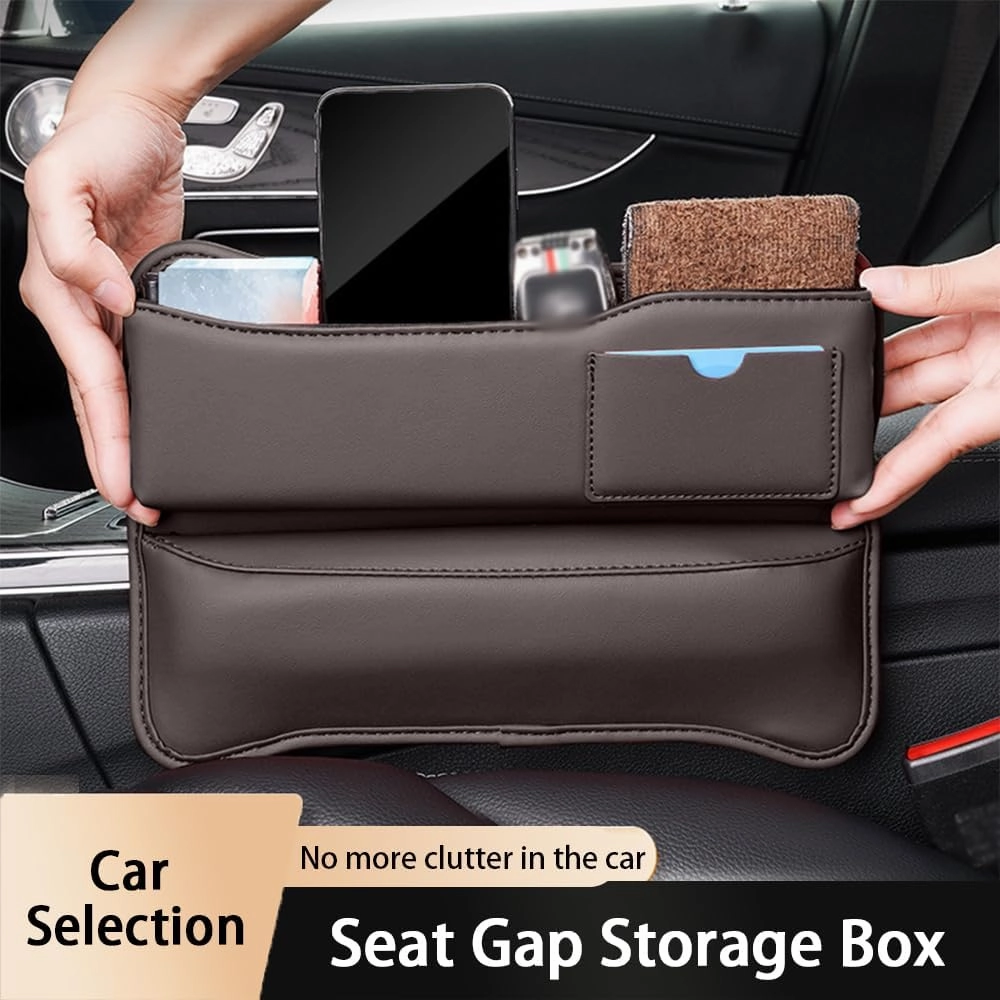 Car Seat Gap Storage Box for BMW X3M X3-M F97 2019 2020 2021 2022 2023 2024, Car Storage Box Seat Gap Storage Box Car Clamp Storage Bag Neat Car Supplies,Red-Driver's seat