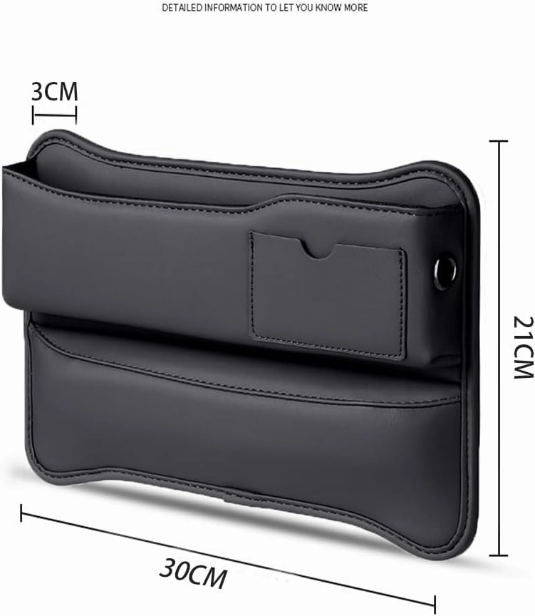 Car Seat Gap Storage Box for Mercedes Benz/AMG SUV GLE V167 W166 2015-2025, Car Storage Box Seat Gap Storage Box Car Clamp Storage Bag Neat Car Supplies,Black-Passenger's seat