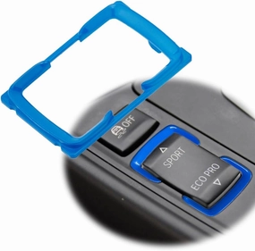 Car Sport Eco Pro Drive Mode Switch Button Frame Replacement for BMW 1 2 3 4 Series F20/F21 F22/F23 F30/F31/F34 F32/F33/F36(Blue)