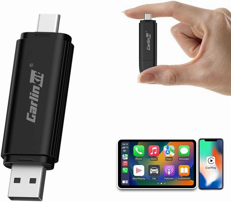 Carlinkit MINI SE Wireless CarPlay Adapter - Seamlessly Convert Wired to Wireless CarPlay | Affordable USB-A & USB-C Dual Ports | Compact, Stable, and Reliable Connection.