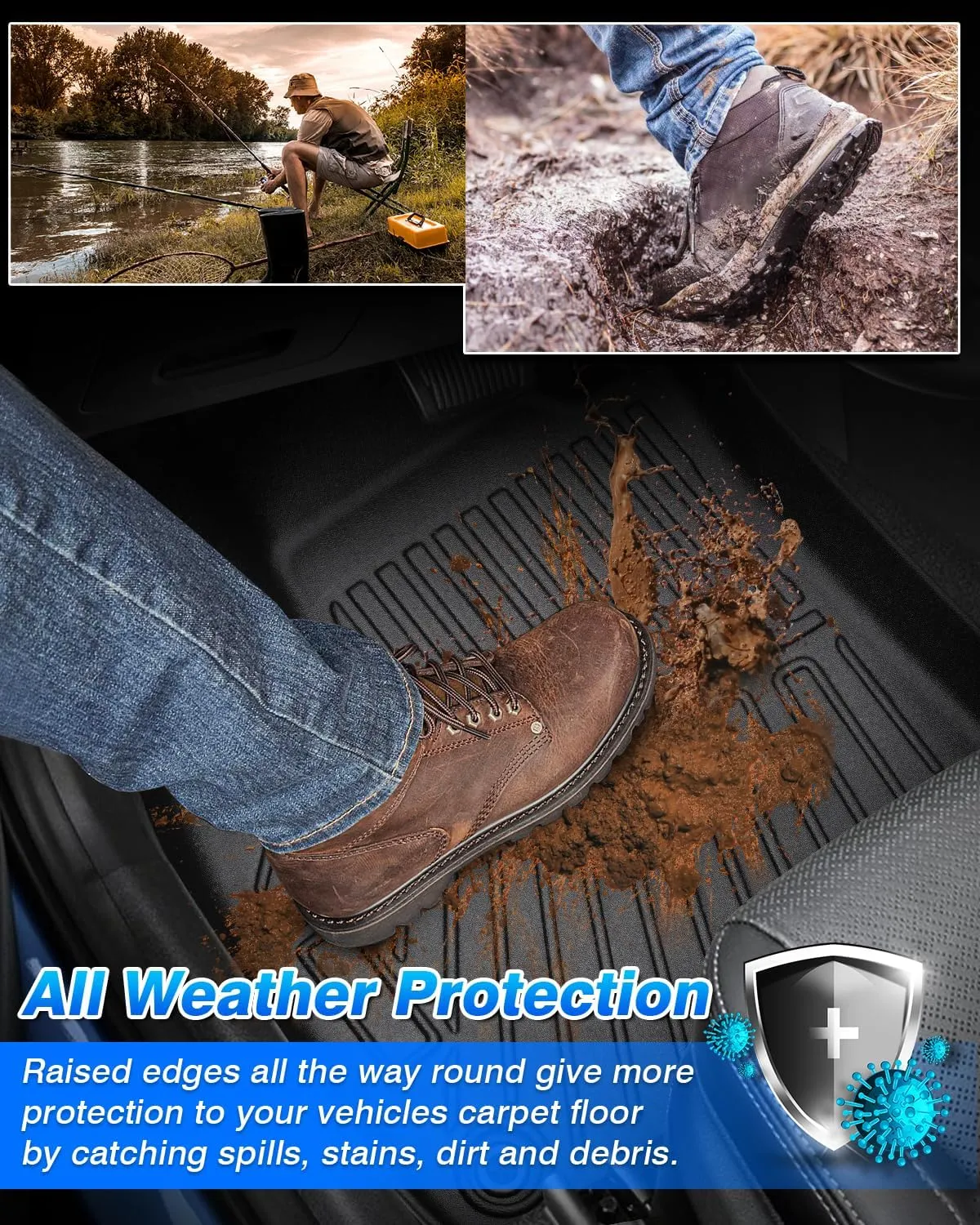 Cartist Floor Mats and Cargo Liner Fit for Buick Envision 2021 2022 2023 2024 2025 All Weather Floor Mat Buick Envision Accessories Heavy Duty Carpet Protection