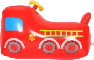 Cartoon Fire Truck Inflatables Kids Party Toy Portable Fire Engine Tumbler Safe PVC Inflatable Toy