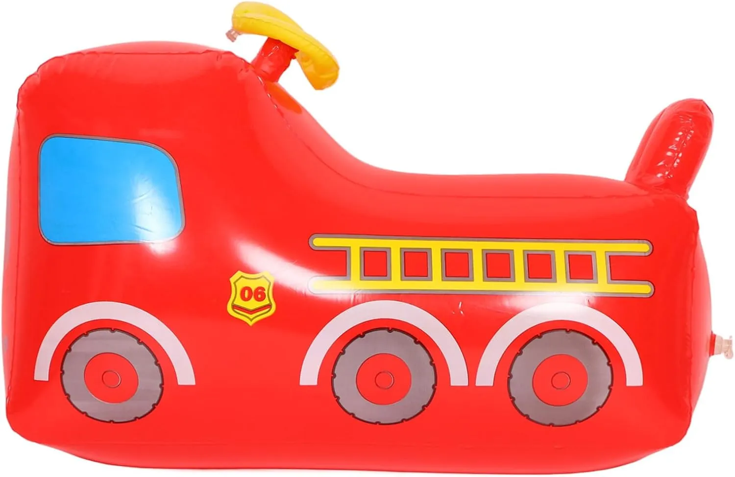 Cartoon Fire Truck Inflatables Kids Party Toy Portable Fire Engine Tumbler Safe PVC Inflatable Toy