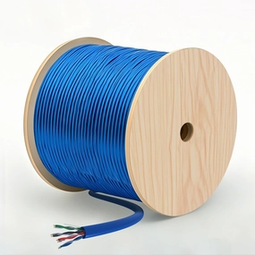 Cat7 S/FTP Ethernet Cable 500ft LAN, Category 7 Network Cable 23 AWG 4 Pair Solid Bare Copper 750Mhz 1000M 4 Twisted Pairs, CMR Rated, Aluminum Foil Shielding (Blue)