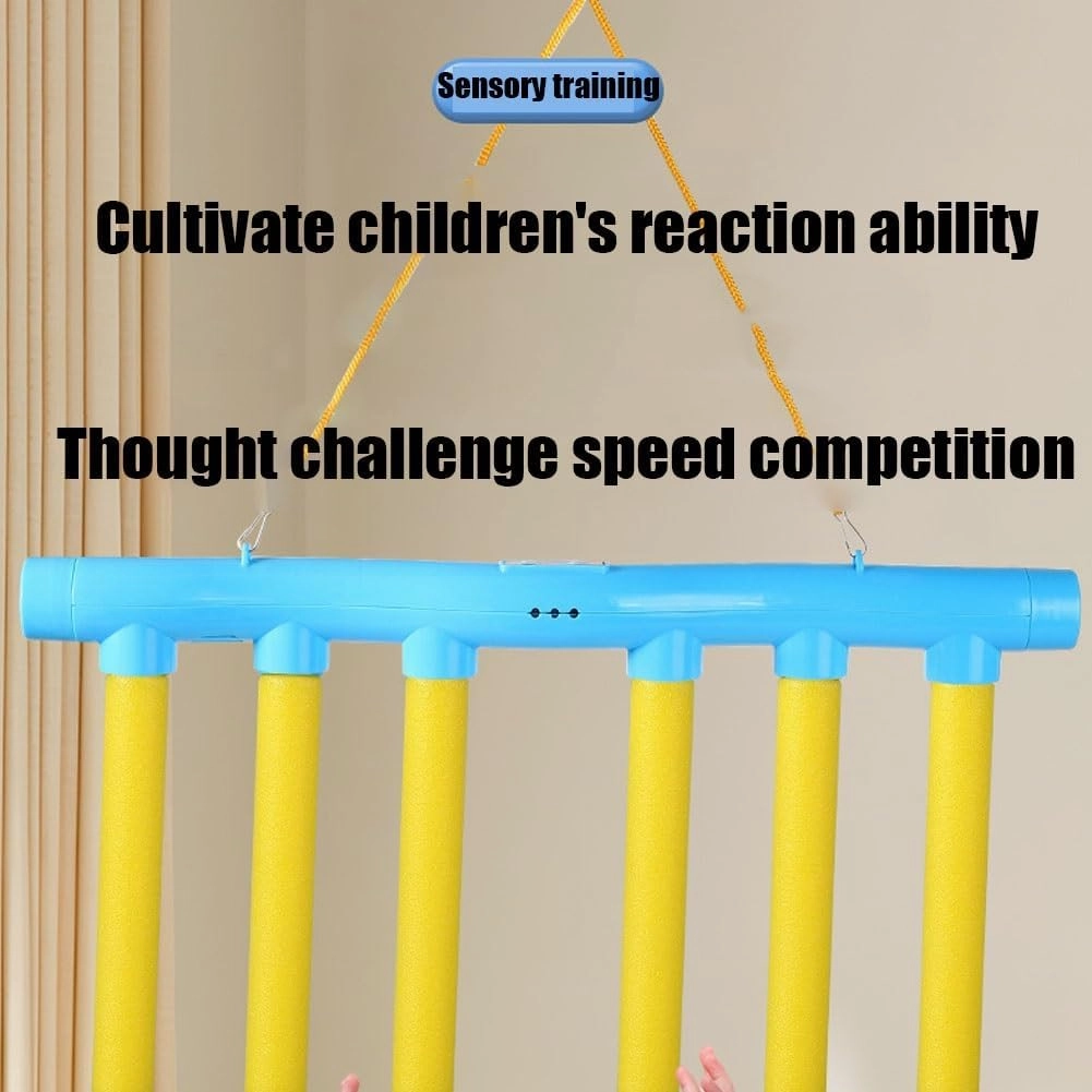 Catch the Stick Game, Upgrade Reflex Drop Sticks Challenge Game, Coordination Training Toy, Hand Eye Coordination Reaction Training Toy, Falling Catching for Kids Adults(Yellow glow,No Remote Control)