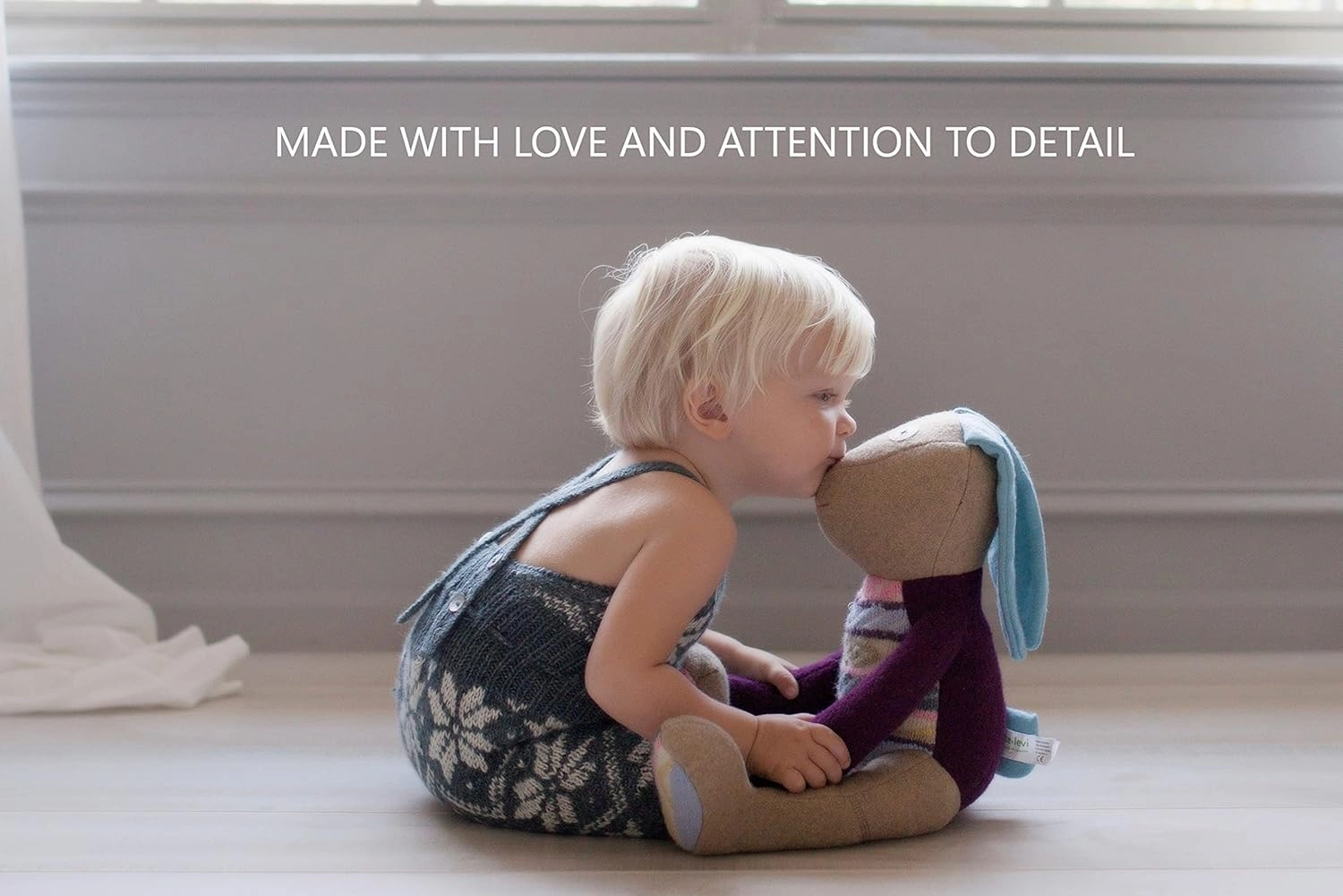 Cate and Levi - Baby Shark Boy Gift - Hand Puppet - Premium Reclaimed Wool - Handmade in Canada - Machine Washable (Shark)