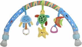 Caterbee Baby Baby Bouncer Toy bar, Clip on Crib & Pram Activity Bar Toy Travel Arch Bassinet Toys for Toddlers (Star)