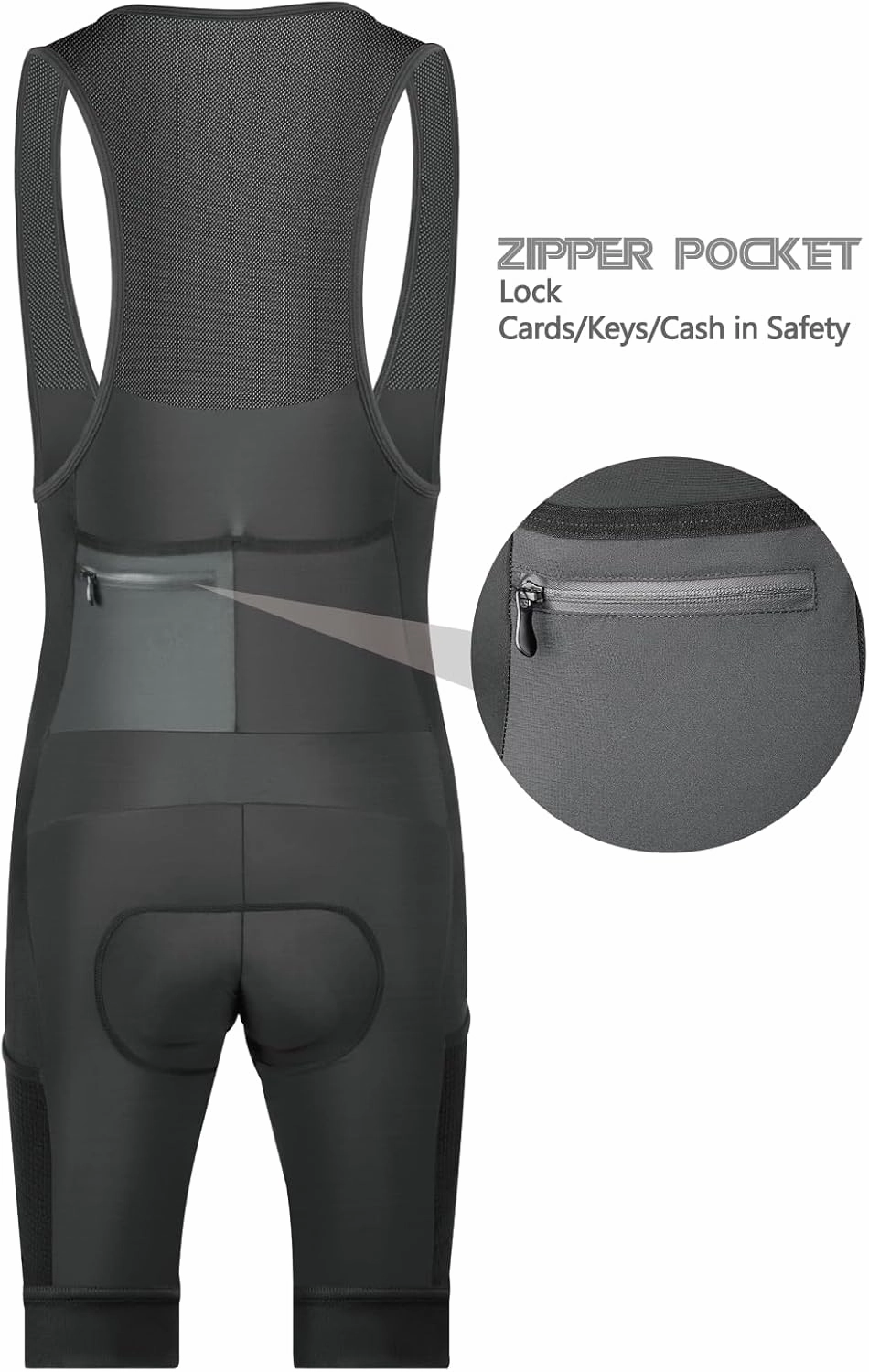 CEROTIPOLAR Cycling Bibs Men, Long Riding Pad Bicycle Biking Bib Shorts UPF50 