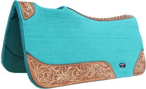 CHALLENGER Horse Saddle PAD Western Contoured Wool Felt Moisture Wicking Saddle Pad 39177
