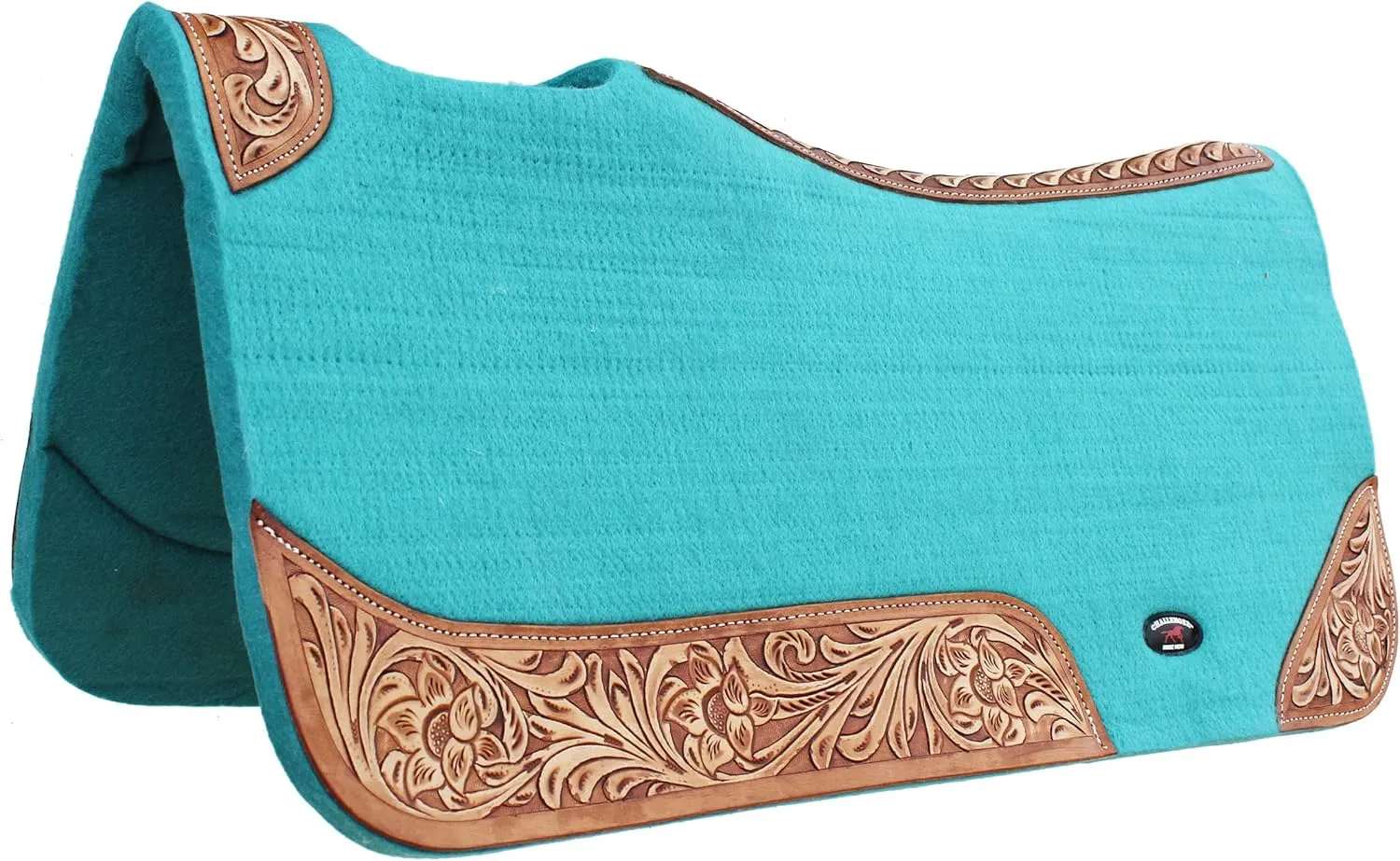 CHALLENGER Horse Saddle PAD Western Contoured Wool Felt Moisture Wicking Saddle Pad 39177