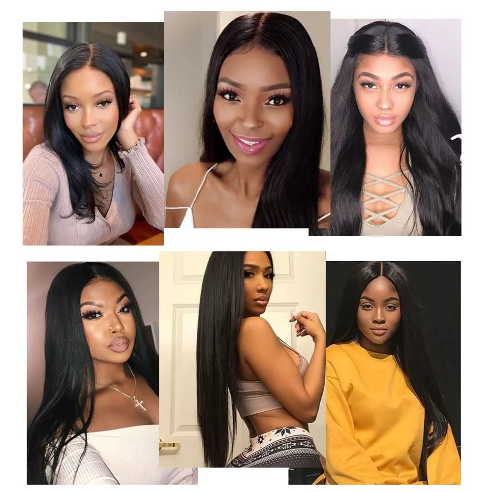 CHEEON 5x5 HD Lace Closure 14in Straight Human Hair Lace Closure Unprocessed Brazilian Virgin Human Hair Free Part Natural Black Color