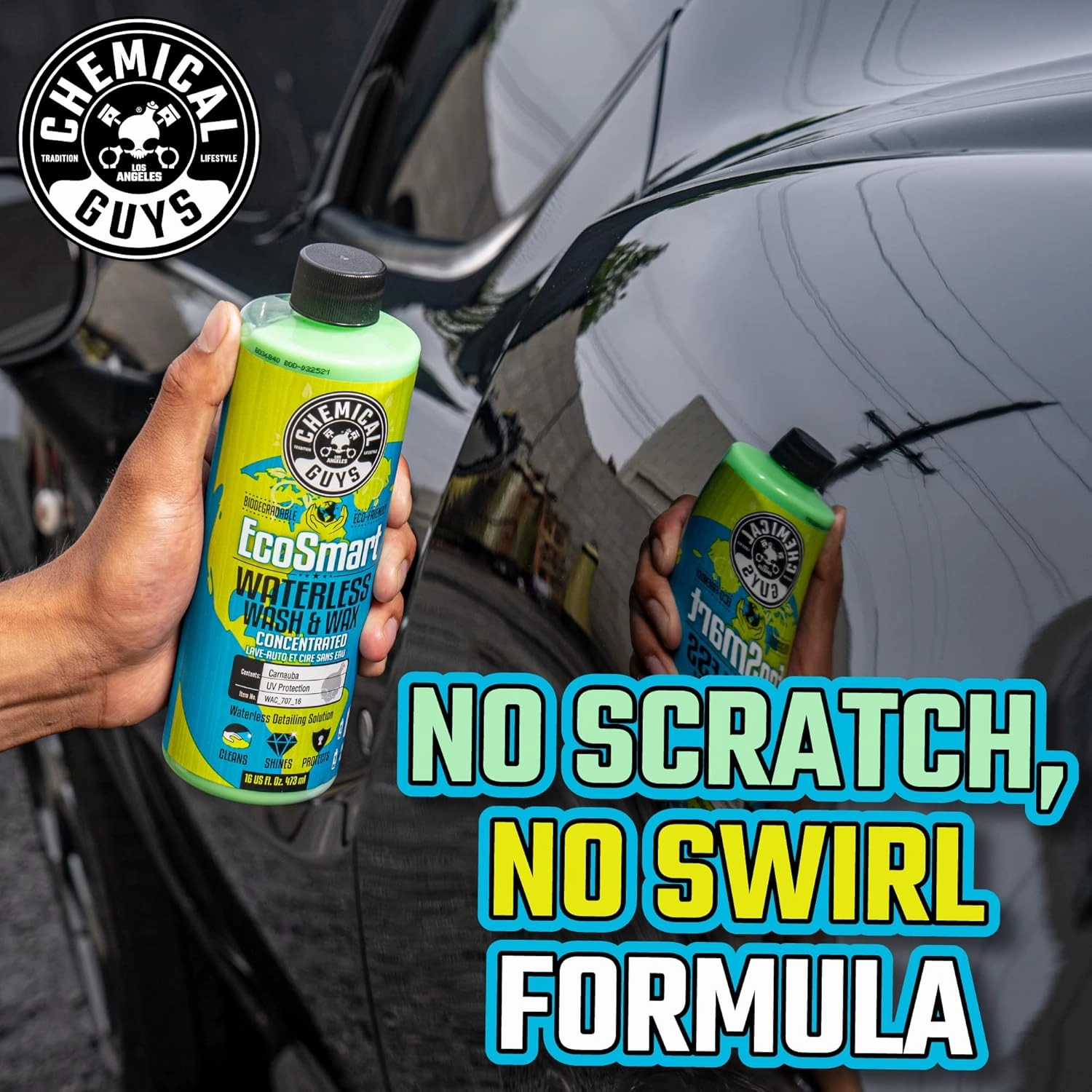 Chemical Guys WAC_707_16 EcoSmart Hyper Concentrated Waterless Car Wash and Wax, Safe for Cars, Trucks, SUVs, Motorcycles, RVs & More, 16 fl oz