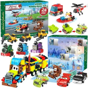 Christmas Advent Calendar 2024 with Insect Building Blocks for Kids, 24 Days Christmas Countdown Calendars 12 in 1 Building Blocks Stem Toys for Boys Girls Toddler Xmas Stocking Stuffers