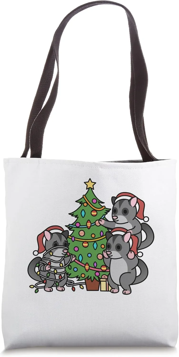 Christmas Tree Sugar Glider Pet Tote Bag