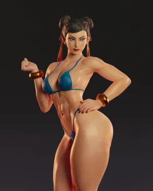 Chun-Li Bikini - Street.Fighter 25cm Figure/Statue, SLA/Pla Printed,Painted,Action Figure