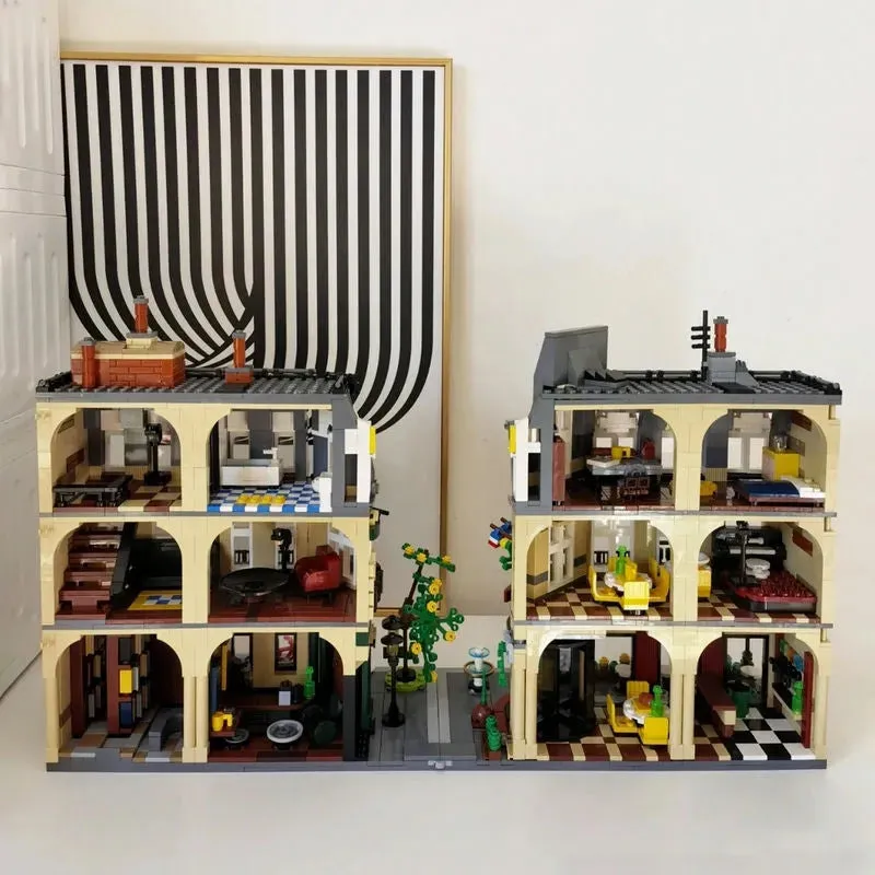 City Street Creator Expert MOC Paris Restaurant Bricks Toy