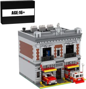 City Street Scene Building Blocks, Modular Fire Station Assembly Toy Building Block Set Architecture Construction Toy for Teen Adult (2570PCS), A38L6KL10W1YO6J05957870