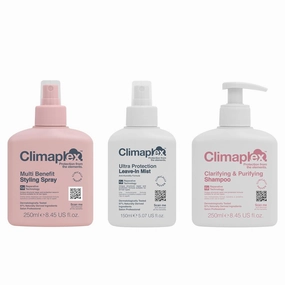 Clarifying Shampoo, Leave-In Mist, Styling Spray Set - Cleanse and Detoxify Scalp, Protect from Heat, Control Frizz, Volumize Hair - 3 pcs