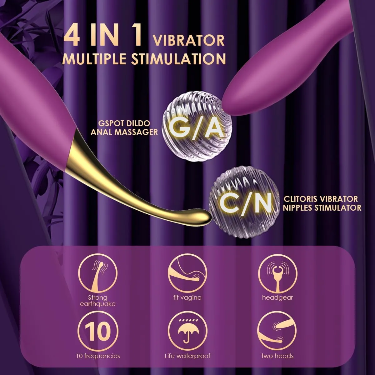 Clitoral Vibrator Sex Toys for Women - SVAKOM Female Squirting Vibrators Clit G-Spot Dildo Nipple Stimulator Anal Vibe - High Frequency Personal Massager Wand Adult Sensory Toy 2 Silicone Heads