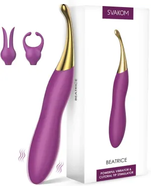Clitoral Vibrator Sex Toys for Women - SVAKOM Female Squirting Vibrators Clit G-Spot Dildo Nipple Stimulator Anal Vibe - High Frequency Personal Massager Wand Adult Sensory Toy 2 Silicone Heads