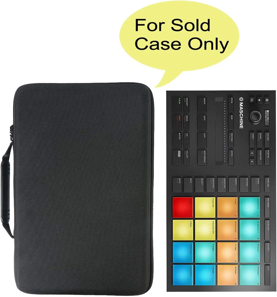 co2CREA Hard Travel Case replacement for Native Instruments Maschine Drum Controller (Native Maschine Mikro MK3 Case)