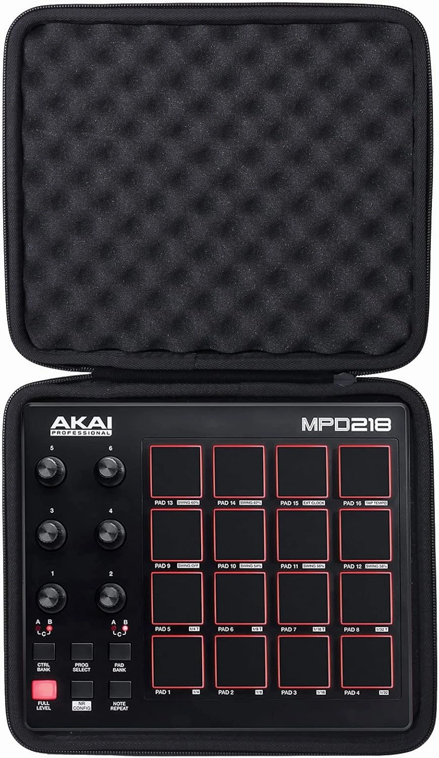 co2CREA Hard Travel Case replacement for Akai Professional MPD218 | MIDI Drum Pad Controller