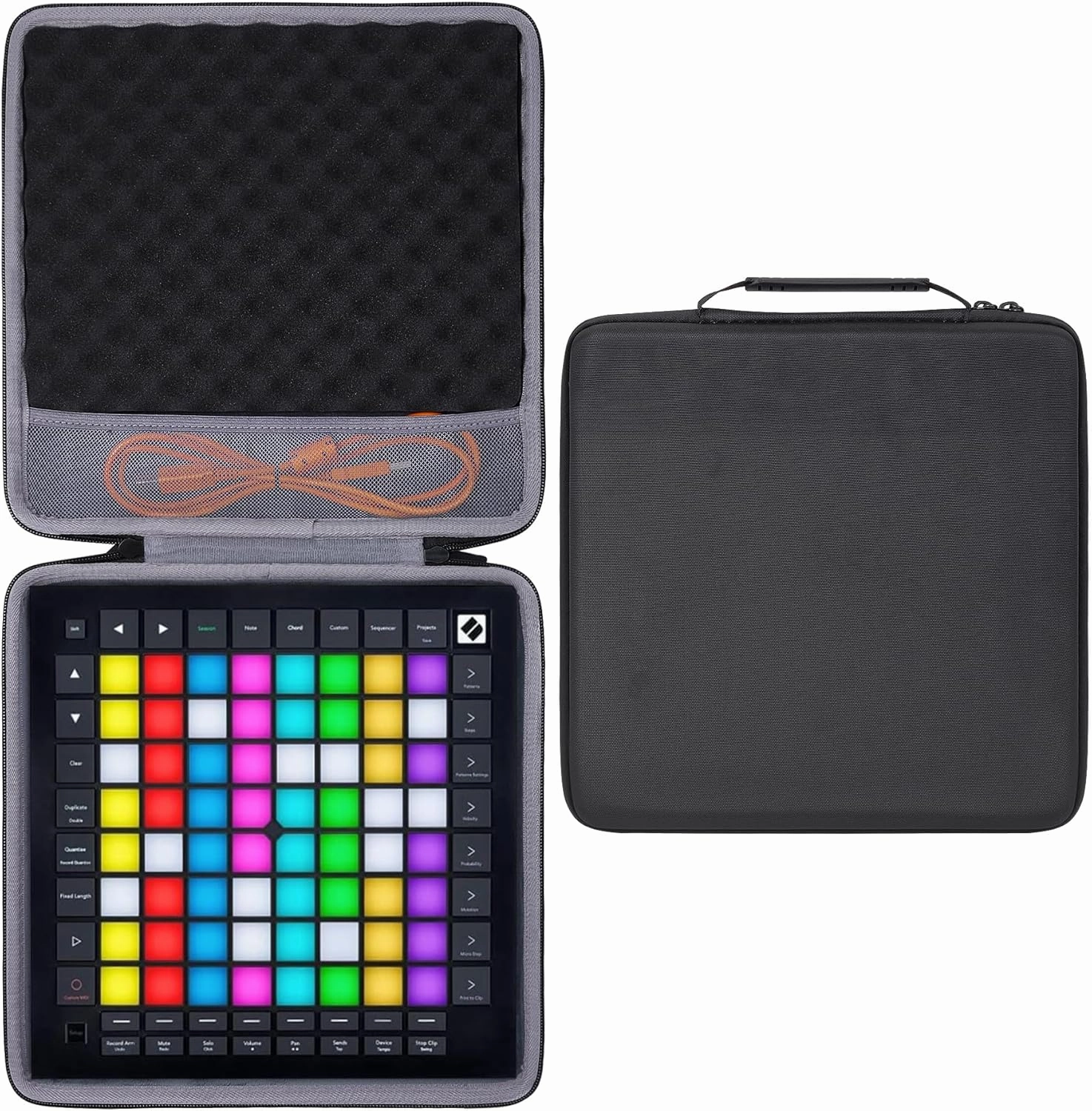 co2CREA Hard Travel Case Replacement for Novation Launchpad Pro MK3 Production Performance Grid Controller