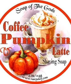 Coffee Pumpkin Latte Natural Shaving Soap Moisturizing with Pumpkin 4.0 oz