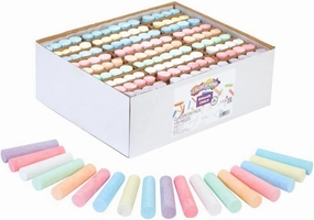 Colorations sidewalk chalk classroom pack, Assorted Set, Outdoor Play, Screen-free, Creativity, Drawing, Hopscotch, Easy to Grip, Colors & Patterns