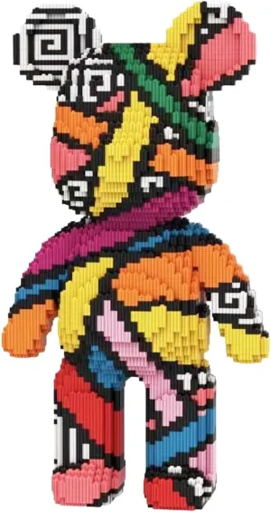 Colored Bandage Bear Building Blocks (5900 PCS), 3D Micro Animal DIY Bear Building Blocks for Adults & Teenager, Creative Toys Ideal Gift for Family & Friends