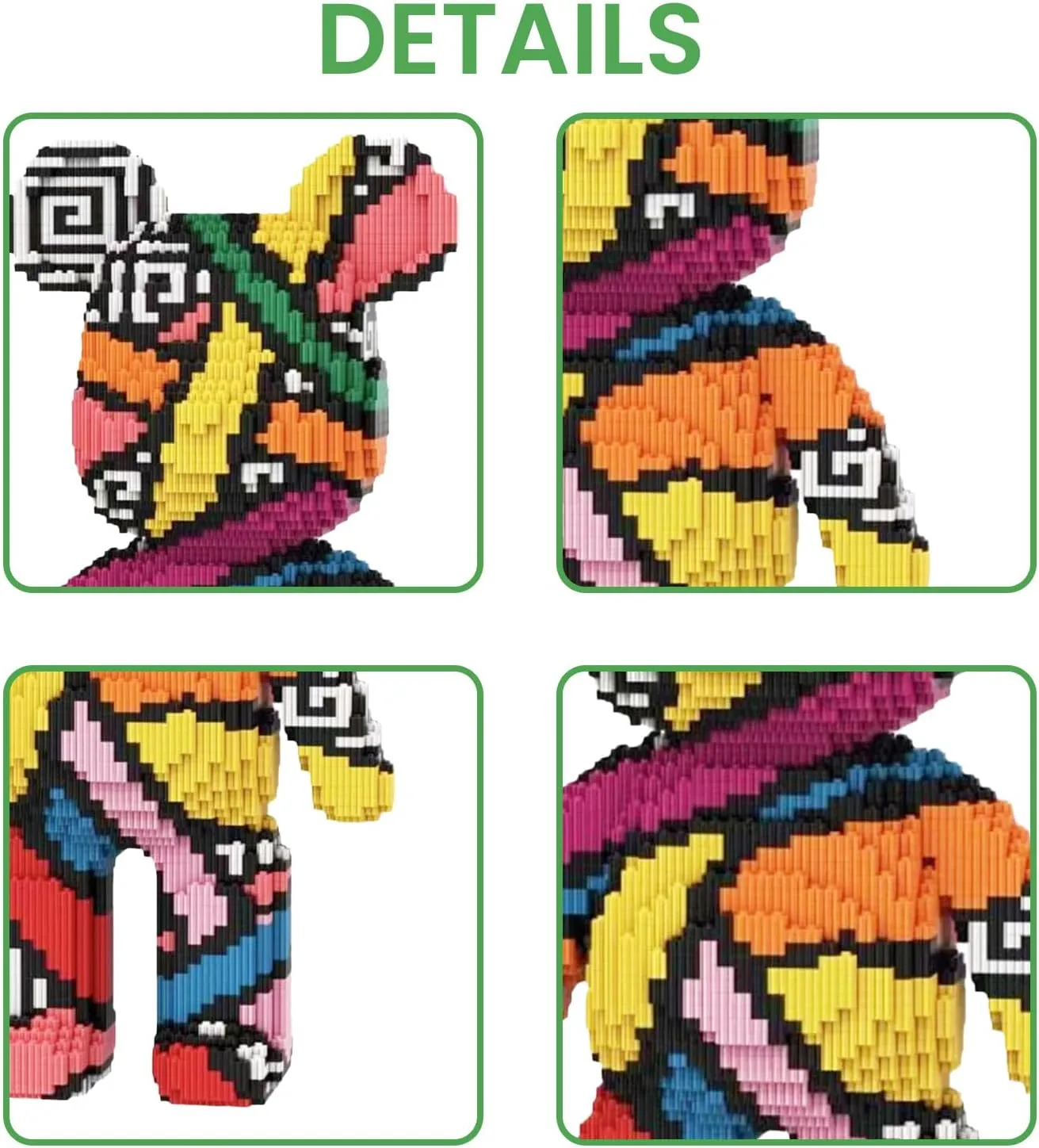 Colored Bandage Bear Building Blocks (5900 PCS), 3D Micro Animal DIY Bear Building Blocks for Adults & Teenager, Creative Toys Ideal Gift for Family & Friends