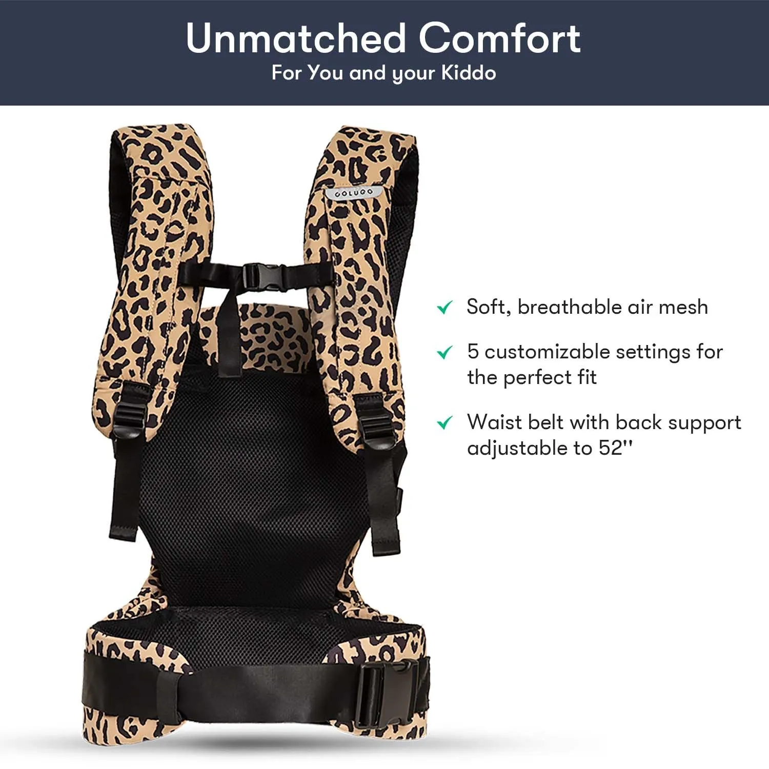 Colugo Baby Carrier - Baby Carrier Newborn to Toddler, Toddler Carrier, Adjustable, Lightweight, Breathable Carrier for Newborn to 33 Pounds (Wild Child)