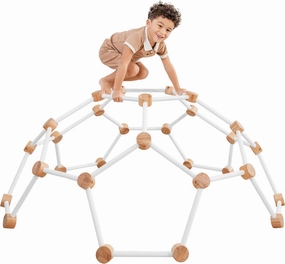 Comfy Cubs Wooden Toddler Play Gym for 3-6 Years Old - Montessori Climber for Kids - Safe Climbing Toy Support up to 120 lbs - Easy to Assemble Kids Climber for Active Play - White