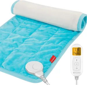 Comfytemp Weighted Heating Pad for Period Cramps & Back Pain Relief, FSA HSA Eligible, 2.2lb Menstrual Heating Pad, Mothers Day Gifts for Mom/Women/Wife, 12" x 24" Electric Heat Pad with 9 Heat Level