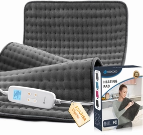 CooCoCo 17x33 Large Heating Pad for Back, Gifts for Mom Dad, Electric Heated Pad for Neck Shoulders Period Cramps, FSA HSA Eligible Heat Pad, Auto Off, 10ft Cord, Birthday Gifts for Women Men
