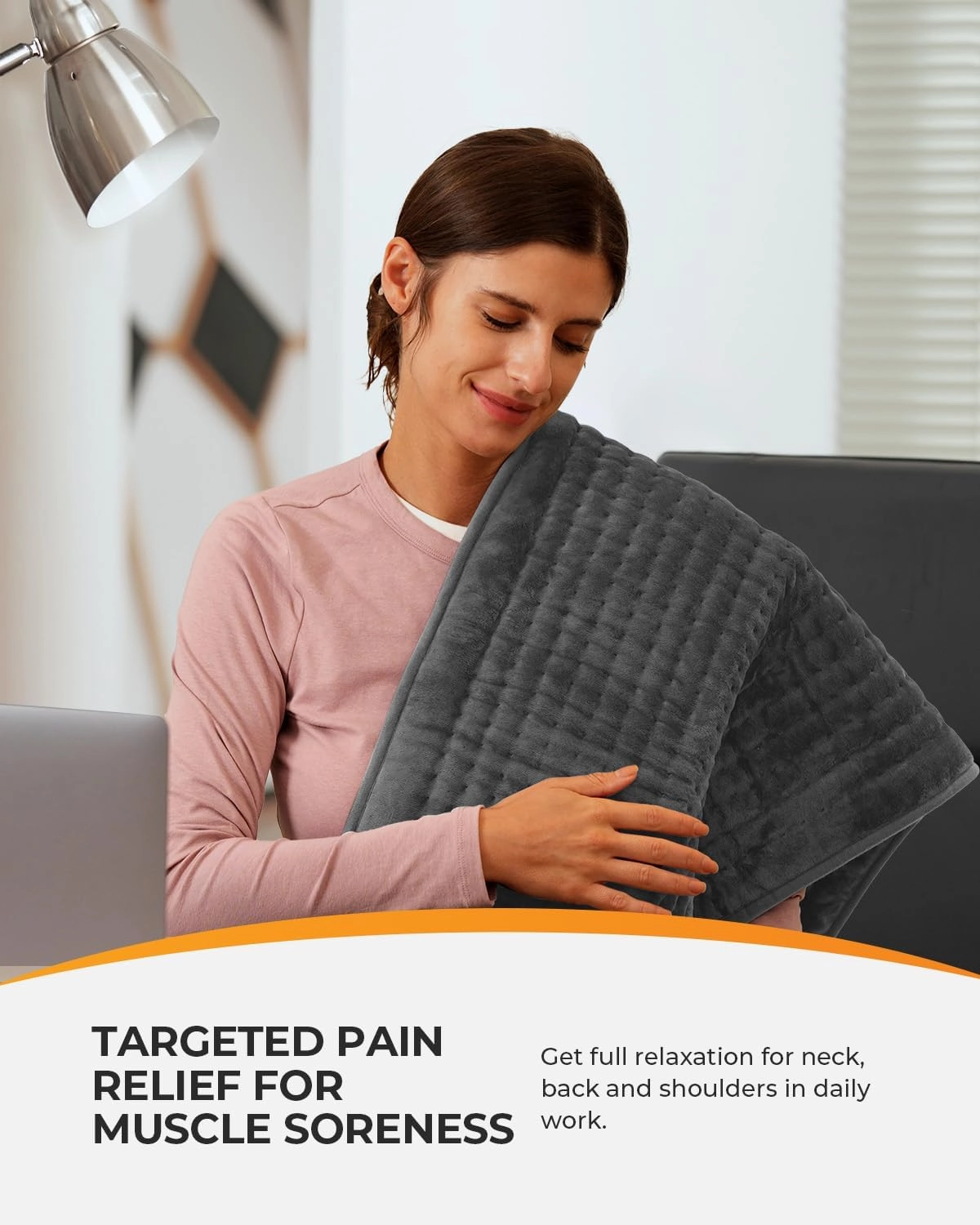 CooCoCo 17x33 Large Heating Pad for Back, Gifts for Mom Dad, Electric Heated Pad for Neck Shoulders Period Cramps, FSA HSA Eligible Heat Pad, Auto Off, 10ft Cord, Birthday Gifts for Women Men