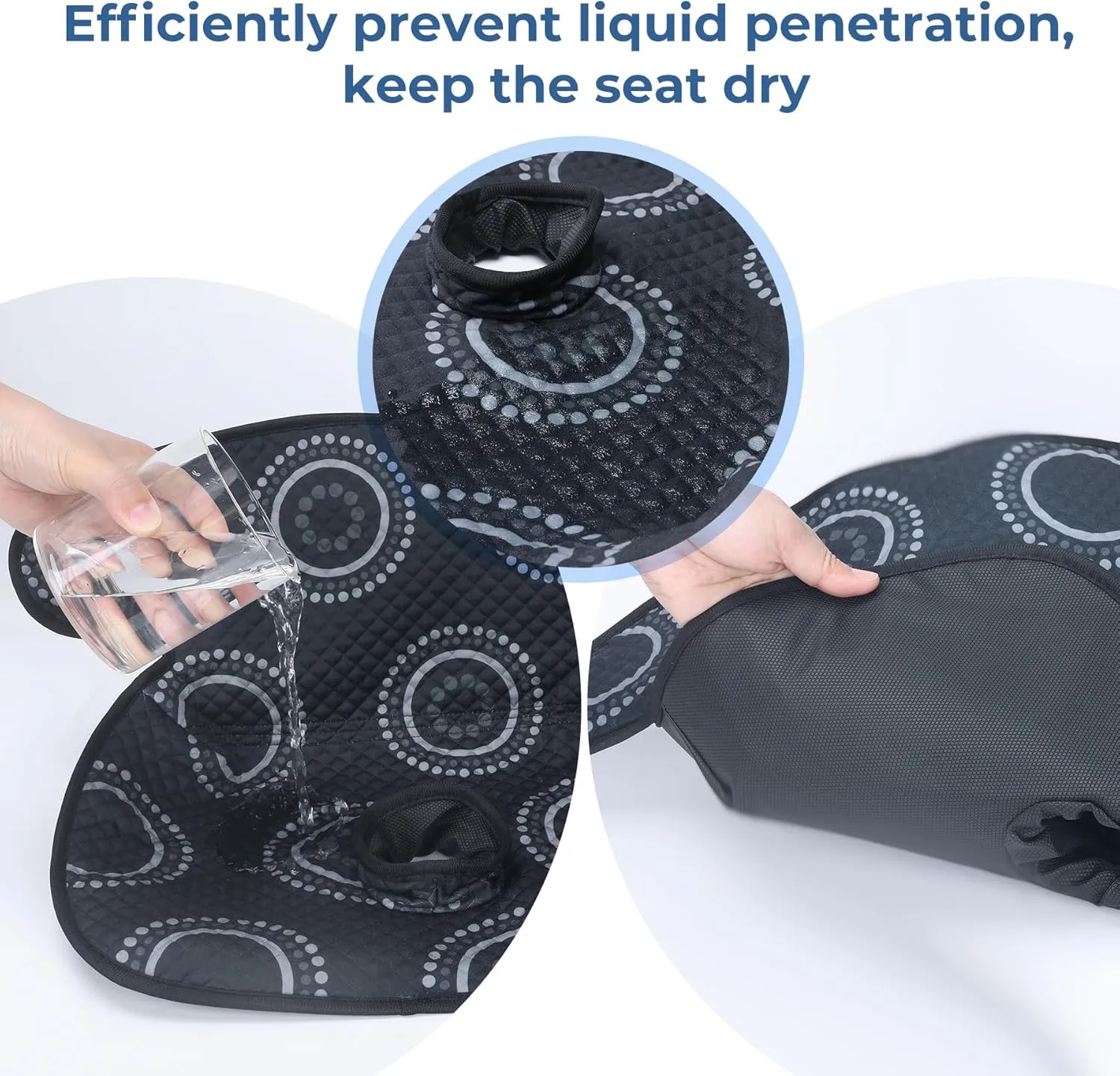 COOLBEBE Infant Car Seat Protector for Potty Training, 2 Pack Dry Waterproof Car Seat Liner Toilet Training for Baby Infant Toddler, Piddle Pads Cover Car Seat Pad for Strollers & Carseat (Black,2PC)