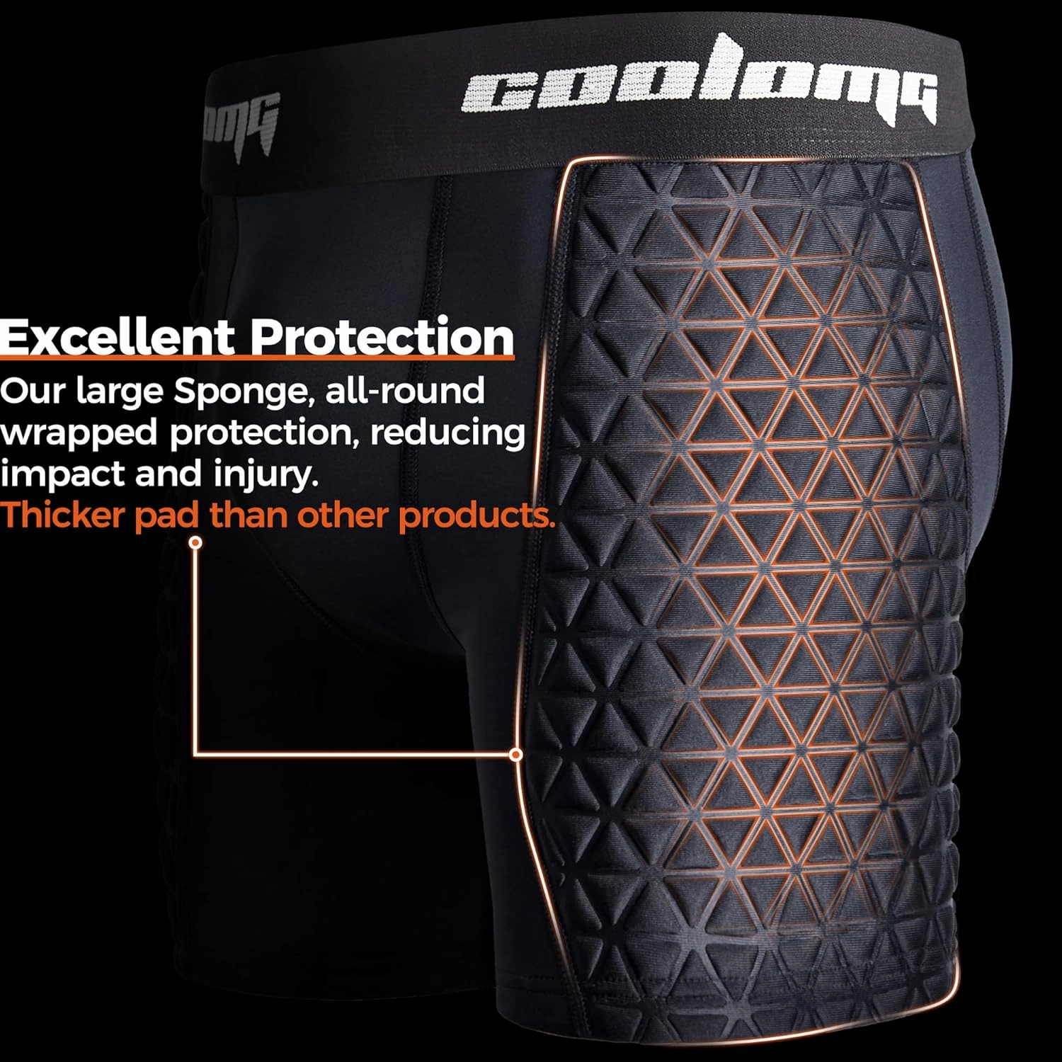 COOLOMG Men Adult Padded Baseball Sliding Shorts with Cup Pocket for Softball Football Hockey