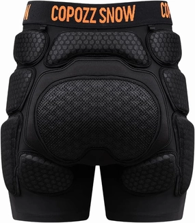 COPOZZ RZ-Labs Padded Shorts, Protective Hip Butt Pads, Crash Pad for ski Snowboarding Skating Skateboard for Men Women Youth
