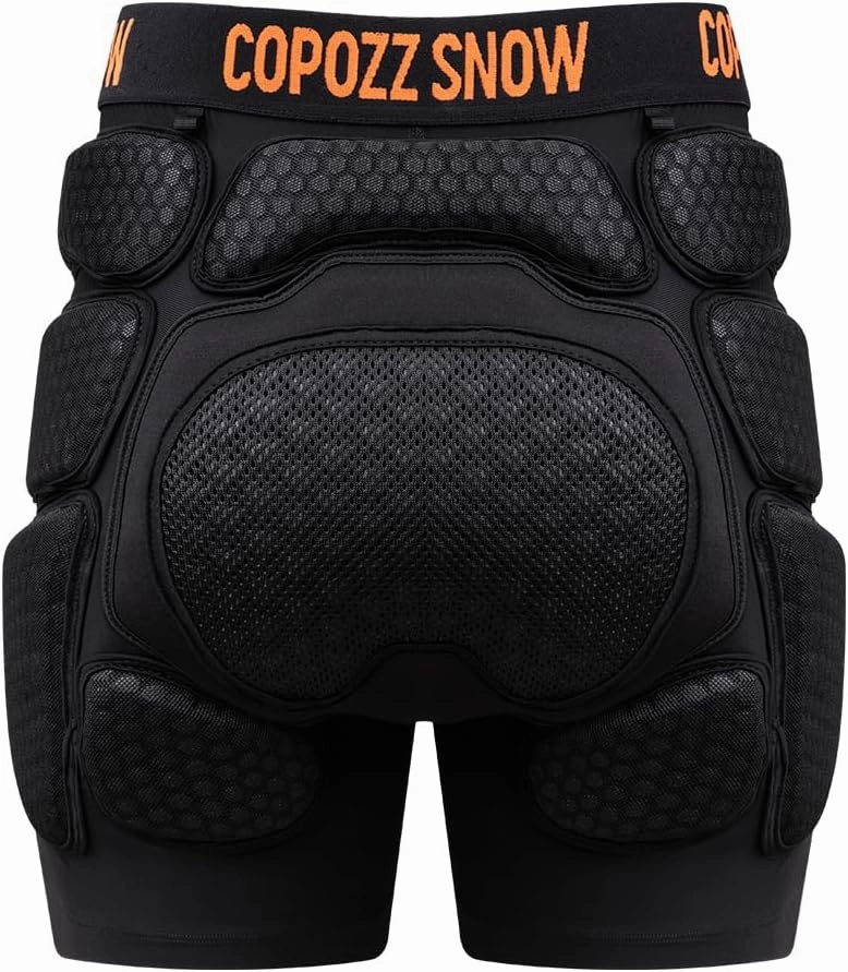 COPOZZ RZ-Labs Padded Shorts, Protective Hip Butt Pads, Crash Pad for ski Snowboarding Skating Skateboard for Men Women Youth