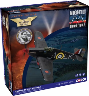 Corgi Diecast Hawker Hurricane MK I Squadron Leader 'Widge' 1:72 WWII RAF Military Aircraft Display Model AA27608