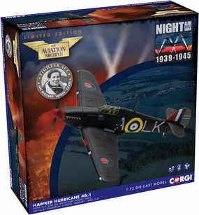 Corgi Diecast Hawker Hurricane MK I Squadron Leader 'Widge' 1:72 WWII RAF Military Aircraft Display Model AA27608