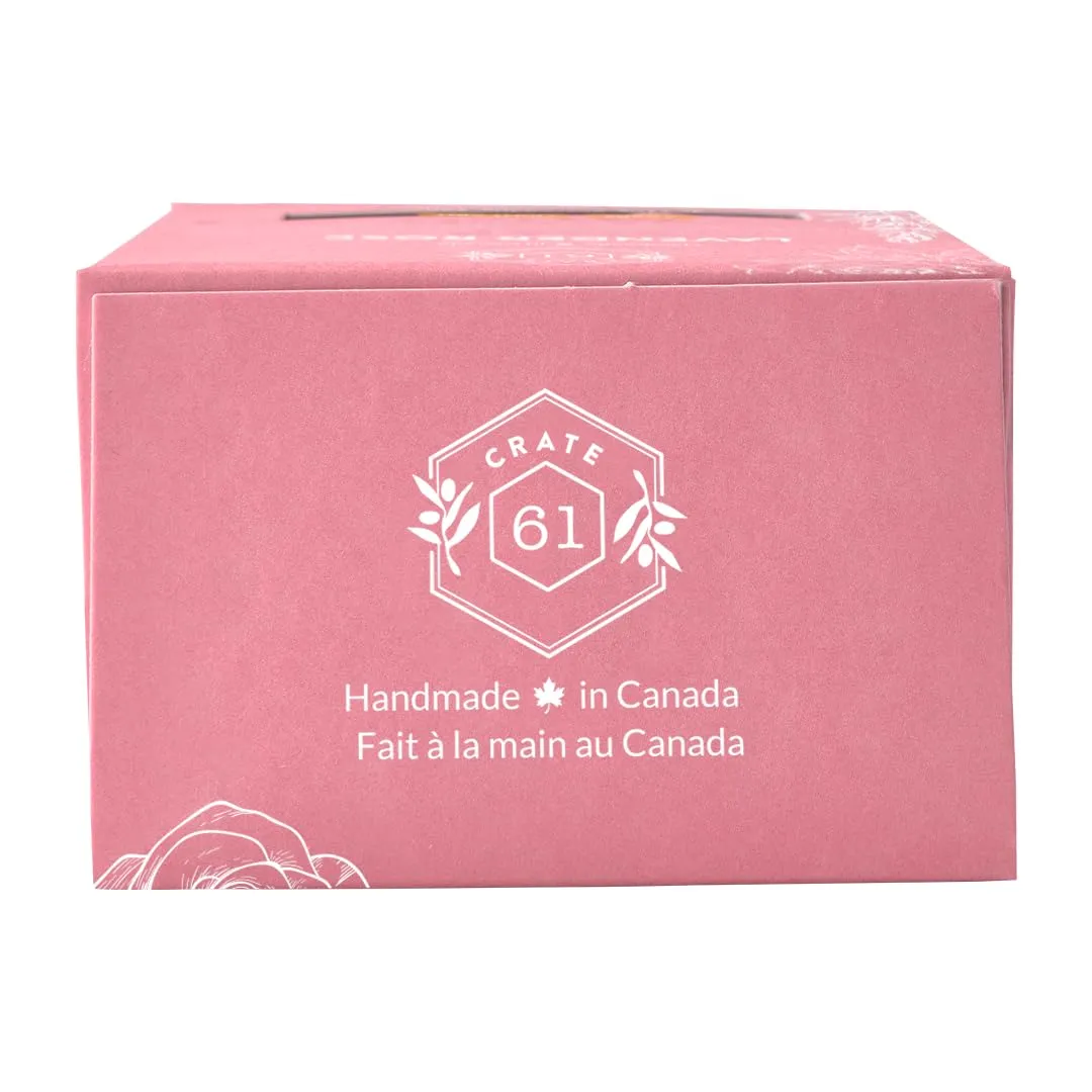 Crate 61, Handmade in Canada, Plant Based Cold Process Natural Bar Soap Cold Pressed For Face And Body, With Premium Oils (Lavander Rose)