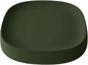 Crescent Garden Pebble Plant Caddy with Wheels - Plant Dolly Cart with Hidden Caster - Indoor/Outdoor Tray for Flower Pots and Home Accent, 19.5" Wx17 D - Olive