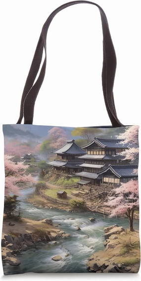 Cultural Tapestry Shrine Japanese Garden Delight Tote Bag
