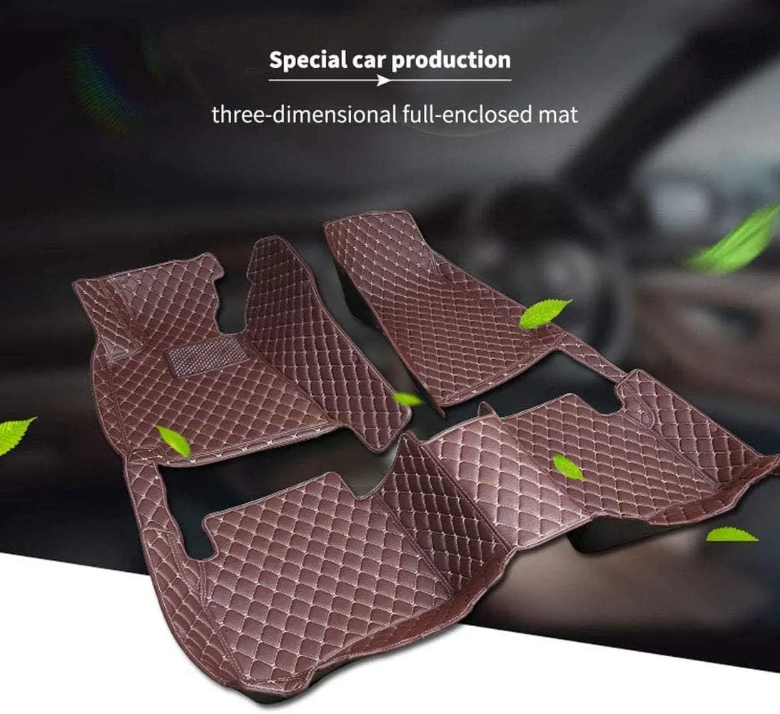 Customized Car Mats are Suitable for Déesse DS 6 / 2014-2018 Year Waterproof Lining Full Set of Environmentally Friendly Flooring (Black Blue,DS 6 / 2017-2018 Year)