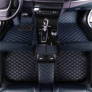 Customized Car Mats are Suitable for Déesse DS 6 / 2014-2018 Year Waterproof Lining Full Set of Environmentally Friendly Flooring (Black Blue,DS 6 / 2017-2018 Year)