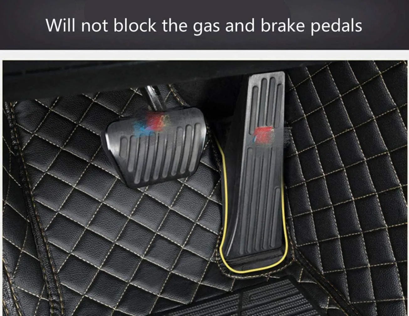 Customized Car Mats are Suitable for Déesse DS 6 / 2014-2018 Year Waterproof Lining Full Set of Environmentally Friendly Flooring (Black Blue,DS 6 / 2017-2018 Year)